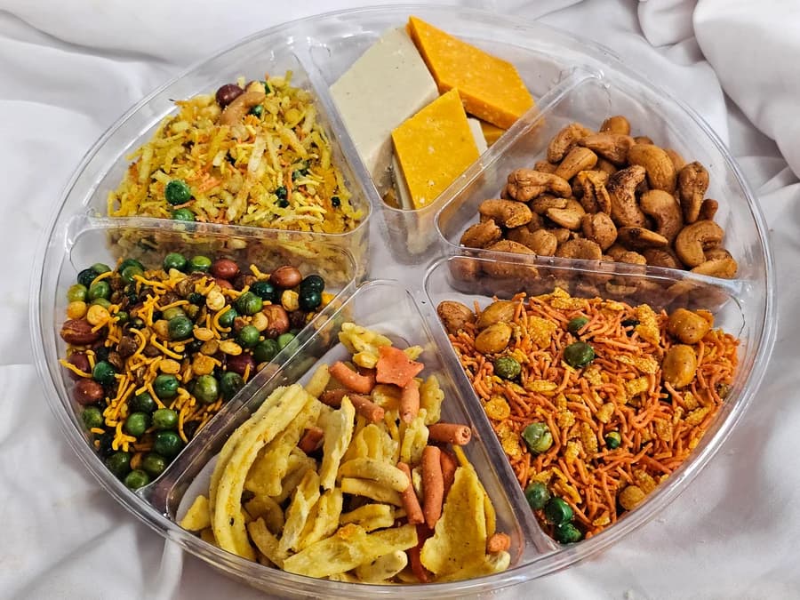 Spicy & Sweet Compartment Tray from Surati Farsan Mart